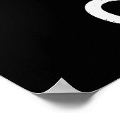 Schwarz-Weiß-Löwe-Kopf Modern Pop Art Template Poster (Ecke)