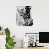 Schwarz-Weiß-Löwe Poster (Heimbüro)