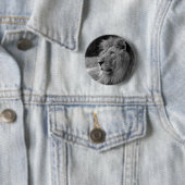 Schwarz-Weiß-Löwe - Wildtier Button (Beispiel)