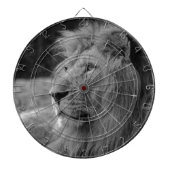 Schwarz-Weiß-Löwe - Wildtier Dartscheibe (vorne)