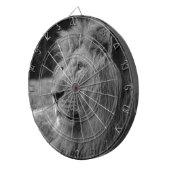 Schwarz-Weiß-Löwe - Wildtier Dartscheibe (Vorderseite rechts)