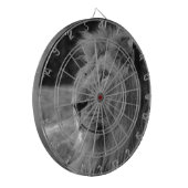 Schwarz-Weiß-Löwe - Wildtier Dartscheibe (Vorderseite Links)