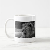 Schwarz-Weiß-Löwe - Wildtier Kaffeetasse (Links)