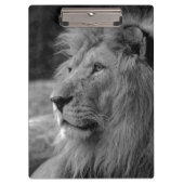 Schwarz-Weiß-Löwe - Wildtier Klemmbrett (Vorderseite)