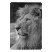 Schwarz-Weiß-Löwe - Wildtier Mini Klemmbrett (Rückseite)
