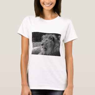 Schwarz-Weiß-Löwe - Wildtier T-Shirt