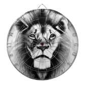 Schwarz-Weiß-Löwen-Darts Dartscheibe (vorne)