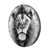 Schwarz-Weiß-Löwen-Darts Dartscheibe (Vorderseite rechts)
