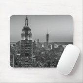 Schwarz-Weiß-Luftbild New Yorks Nacht Mousepad (Mit Mouse)