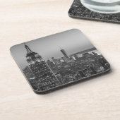 Schwarz-Weiß-Luftbild New Yorks Nacht Untersetzer (Linke Seite)