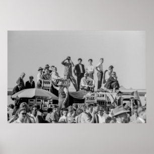 Schwarz-Weiß-Luftshow 1968 Krähen Poster