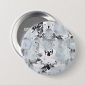 Schwarz-Weiß Luxus abstrakt moderne Kunst Button (Vorne & Hinten)