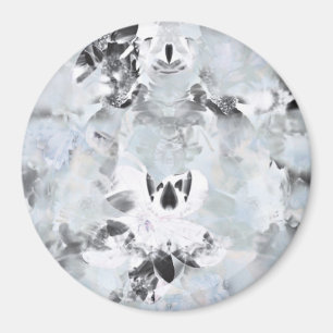 Schwarz-Weiß Luxus abstrakt moderne Kunst Magnet