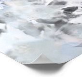 Schwarz-Weiß Luxus abstrakt moderne Kunst Poster (Ecke)