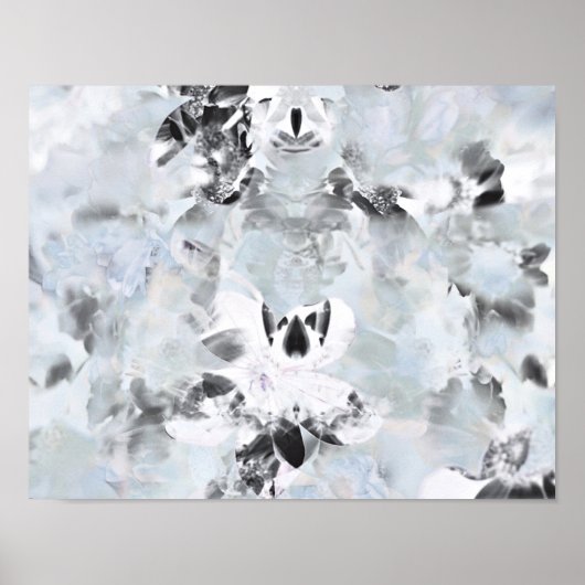 Schwarz-Weiß Luxus abstrakt moderne Kunst Poster (Vorne)