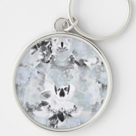 Schwarz-Weiß Luxus abstrakt moderne Kunst Schlüsselanhänger