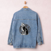 Schwarz-Weiß-Lynx Jeansjacke (Hangar)
