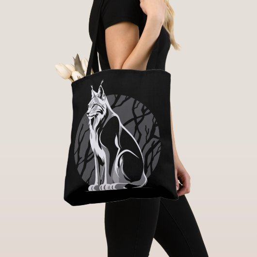 Schwarz-Weiß-Lynx Tasche (Von Nahem)