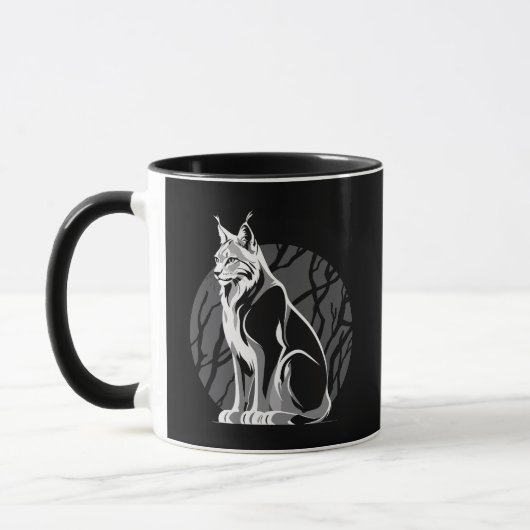 Schwarz-Weiß-Lynx Tasse (Links)