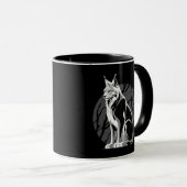 Schwarz-Weiß-Lynx Tasse (VorderseiteRechts)
