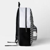 Schwarz-Weiß-Mädchen Bedruckter Rucksack (Links)