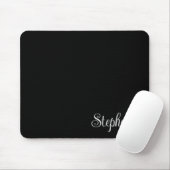 Schwarz-Weiß-Mädchen Moderner Name Mousepad (Mit Mouse)