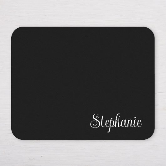 Schwarz-Weiß-Mädchen Moderner Name Mousepad
