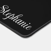 Schwarz-Weiß-Mädchen Moderner Name Schreibtischunterlage (Ecke)