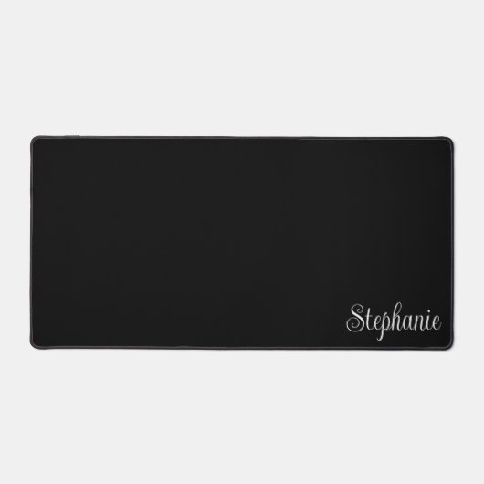 Schwarz-Weiß-Mädchen Moderner Name Schreibtischunterlage (Vorderseite)