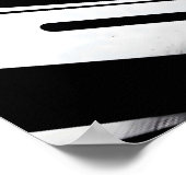 Schwarz-Weiß-Mädchen Poster (Ecke)