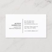 SCHWARZ & WEISS MÄDCHEN - SCHÖNHEIT SCHÖNER STIL N VISITENKARTE (Rückseite)