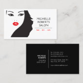 SCHWARZ & WEISS MÄDCHEN - SCHÖNHEIT SCHÖNER STIL N VISITENKARTE (Vorne/Hinten)