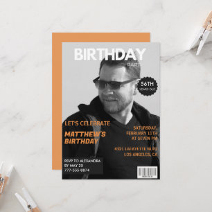 Schwarz-Weiß-Magazin Editorial 56. Geburtstag Einladung