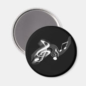 Schwarz-Weiß-Magazin Magnet (Vorderseite/Rückseite)