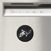 Schwarz-Weiß-Magazin Magnet (In Situ (Geschirrspüler))