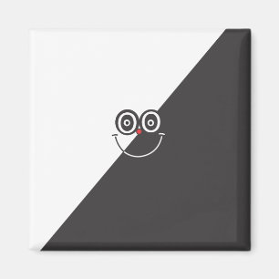 Schwarz-Weiß-Magnet Magnet