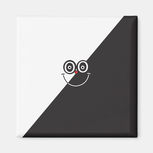 Schwarz-Weiß-Magnet Magnet (Vorne)