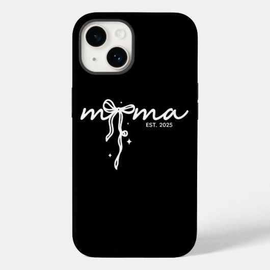 Schwarz-Weiß-Mama-Est Personalisiert Case-Mate iPhone Hülle (Rückseite)