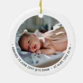 Schwarz-Weiß-Mama Vater Foto Keramik Ornament (Hinten)