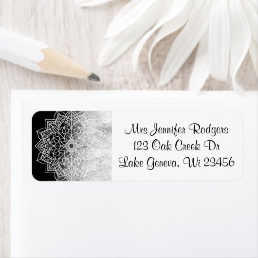 Schwarz-Weiß-Mandala Abstrakt (Insitu)