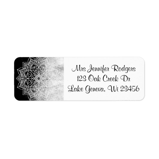 Schwarz-Weiß-Mandala Abstrakt (Vorne)