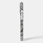 Schwarz-Weiß-Mandala-Blume Gemustert Case-Mate iPhone Hülle (Rückseite / Links)