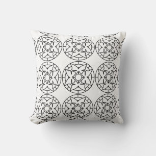 Schwarz-weiß Mandala Butterflies Pattern Pillow Kissen