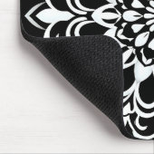 Schwarz-Weiß-Mandala-Design Mousepad (Ecke)