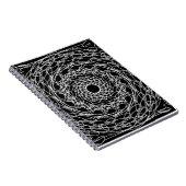 Schwarz-Weiß-Mandala-Design Notizblock (Rechte Seite)
