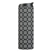 Schwarz-Weiß-Mandala-Design Thermosbecher (Nach links gedreht)