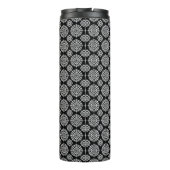 Schwarz-Weiß-Mandala-Design Thermosbecher (Rückseite)