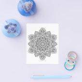 Schwarz-Weiß-Mandala-Erwachsenenfarbseite Flyer (Einzeln)