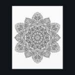 Schwarz-Weiß-Mandala-Erwachsenenfarbseite Flyer<br><div class="desc">Mandala-Flyer-Seite für Schwarz-Weiß-Erwachsenenfarben</div>