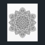 Schwarz-Weiß-Mandala-Erwachsenenfarbseite Flyer<br><div class="desc">Mandala-Flyer-Seite für Schwarz-Weiß-Erwachsenenfarben</div>